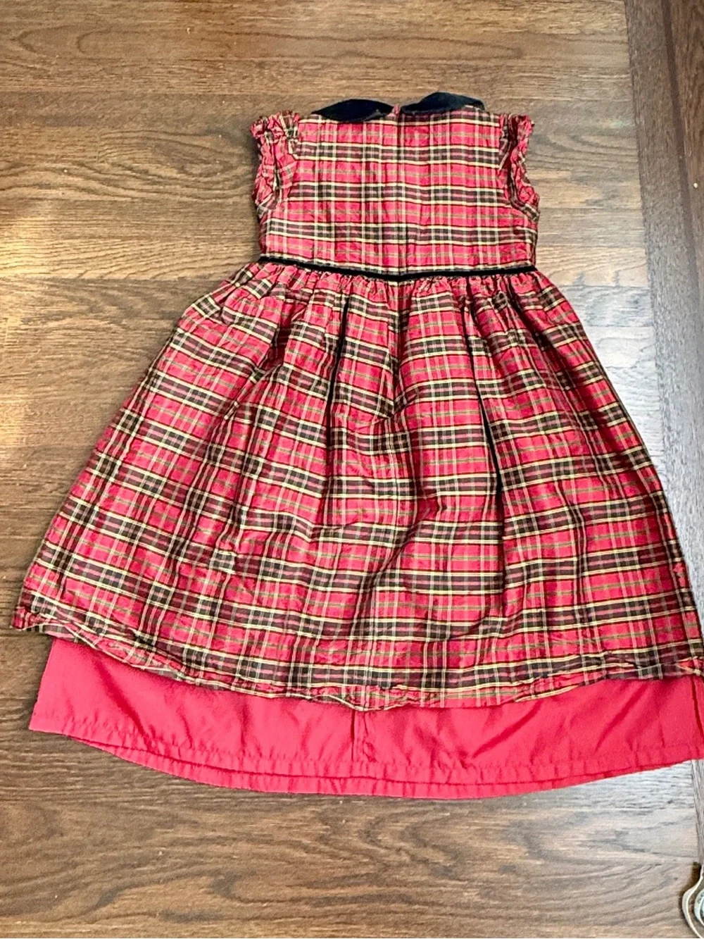 Vintage Girls Gymboree 2001 Red Tartan Plaid Christmas Dress XXL 7